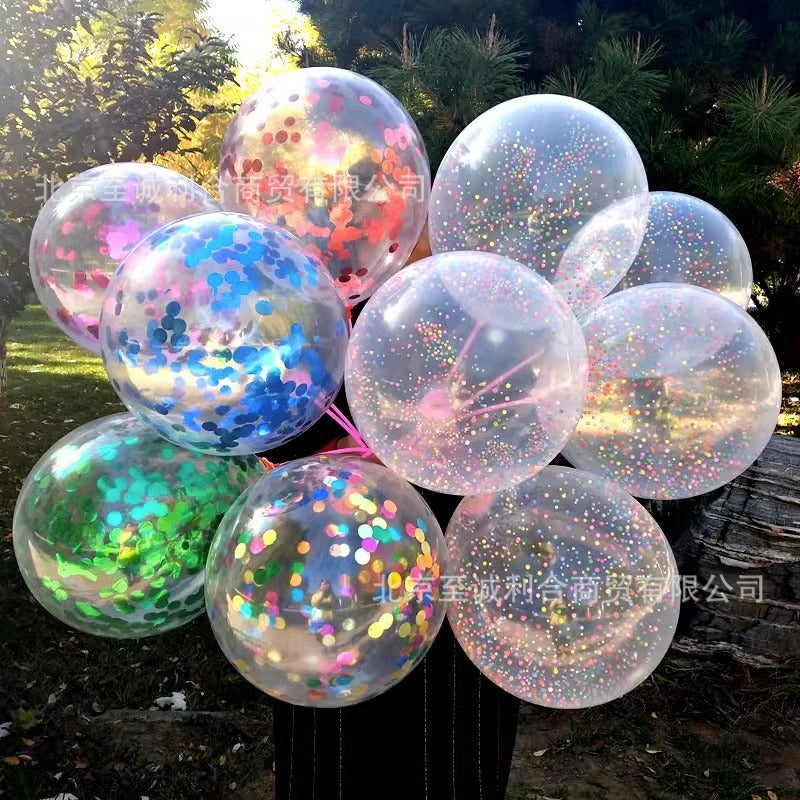 Magic Bubble Sequin Balloon Children'S Kindergarten Micro Business Line Drainage Powder Suction Push Sweep Code Activity Small Gift - Image 2