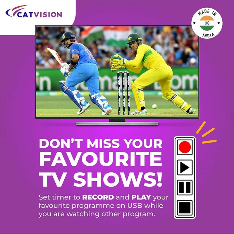 CTVISON Catvision DD FreeDish DTH Non WiFi | 115+ Free TV Channels | HDMI+AV Cable | Standard Remote | BIS Approved | MPEG4 HD | Standard Installation Required - Image 3