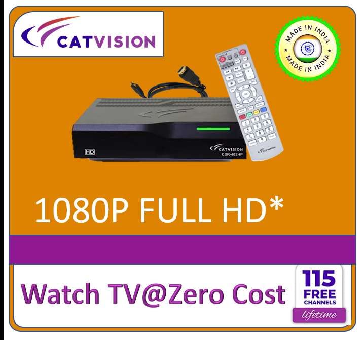 CTVISON Catvision DD FreeDish DTH Non WiFi | 115+ Free TV Channels | HDMI+AV Cable | Standard Remote | BIS Approved | MPEG4 HD | Standard Installation Required - Image 1