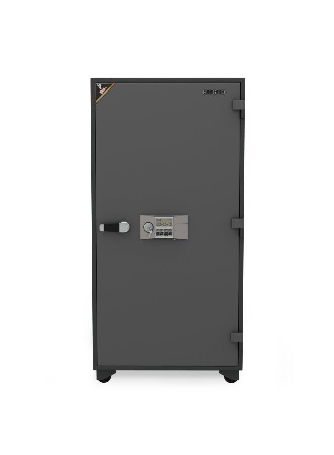 RIGID Fire Resistant Steel Safe with Digital & Key Lock, 300Kg  - Image 1