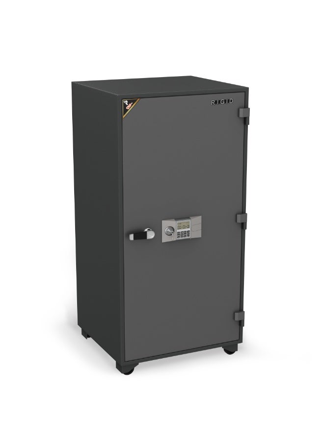 RIGID Fire Resistant Steel Safe with Digital & Key Lock, 300Kg  - Image 5