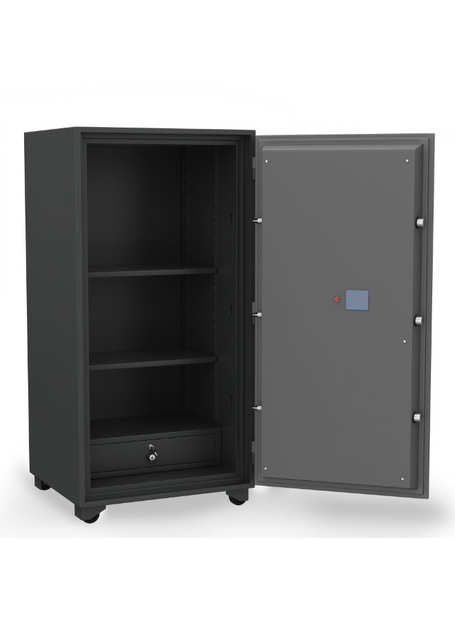 RIGID Fire Resistant Steel Safe with Digital & Key Lock, 300Kg  - Image 4