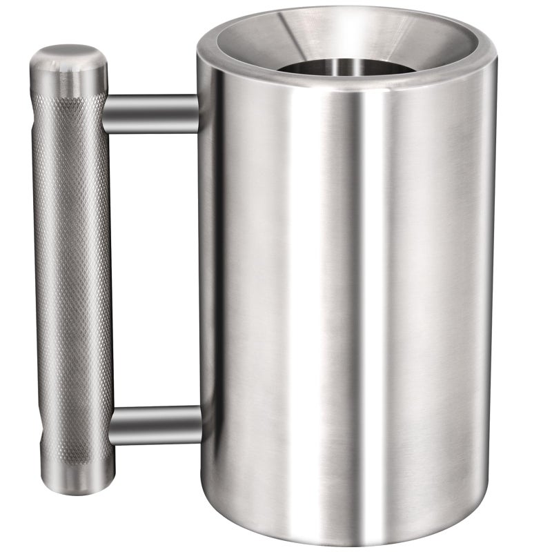 DITOSH 6kg 132lb Heavy Coffee Mug Challenge 304 Stainless Steel Dumbbell Cups Silver Overweight Sports Water Cup for Fitness Training Arm Strength Prank Gift Home Gym Workout Equipment 100ml 34oz