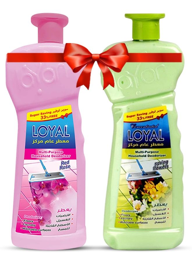 loyal Multi Purpose Household 2x2100ml Spring Flowers + Red Rose