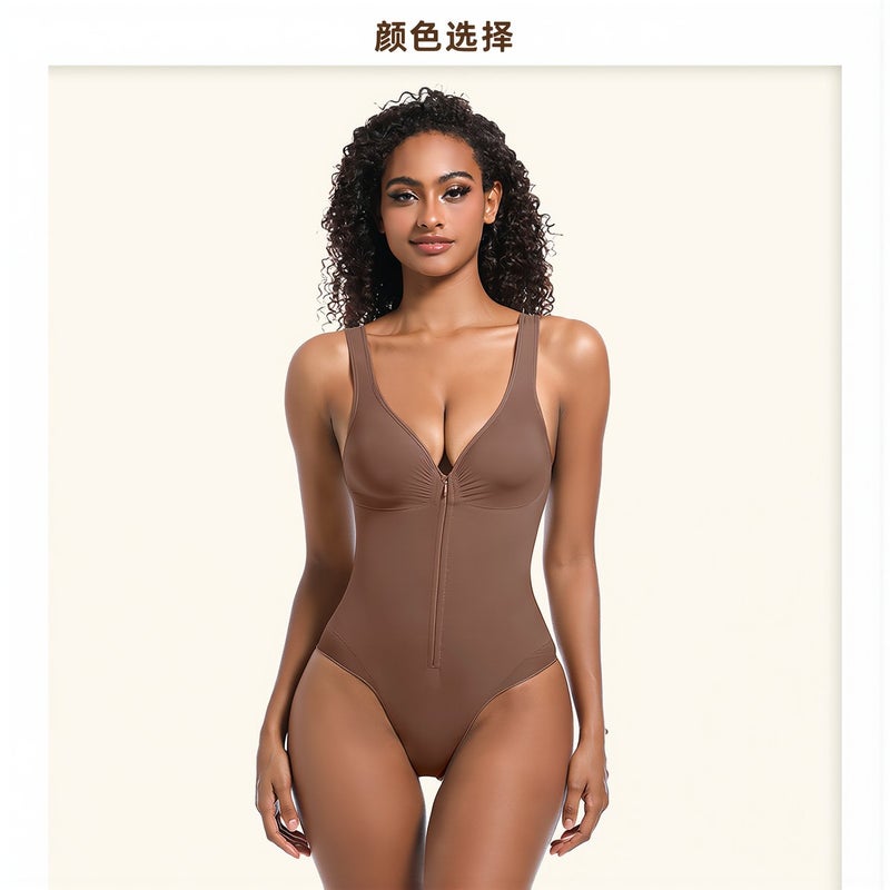 Multi-scenario Shapewear Swimwear Bodysuit Zipper S Size Tummy Control - Image 2