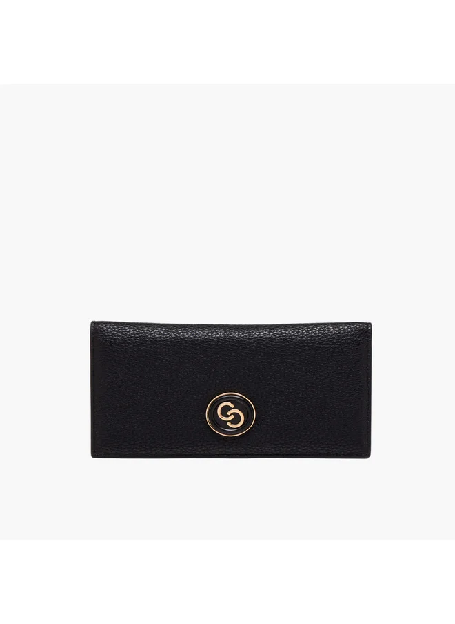 سيليست Women Textured Bi-Fold Wallet with Snap Button Closure
