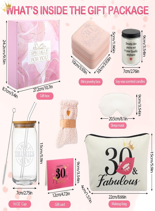 Tioncy 8pcs 30th Birthday Gifts for Her 30 Year Old Birthday Gifts for Women Happy 30th Birthday Gifts Basket Funny 30 Birthday Gift Ideas for Women Mom Wife Girlfriend Sister Coworker Bestie - Image 2