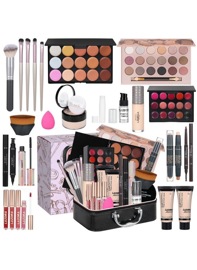 LAZORA - All in One Makeup Kit Makeup Kit for Women Full Kit Makeup Set Multipurpose Bundle Holiday Gift Box Essential Starter Bundle Include Full Makeup Kit for Women (Box3) - Image 1