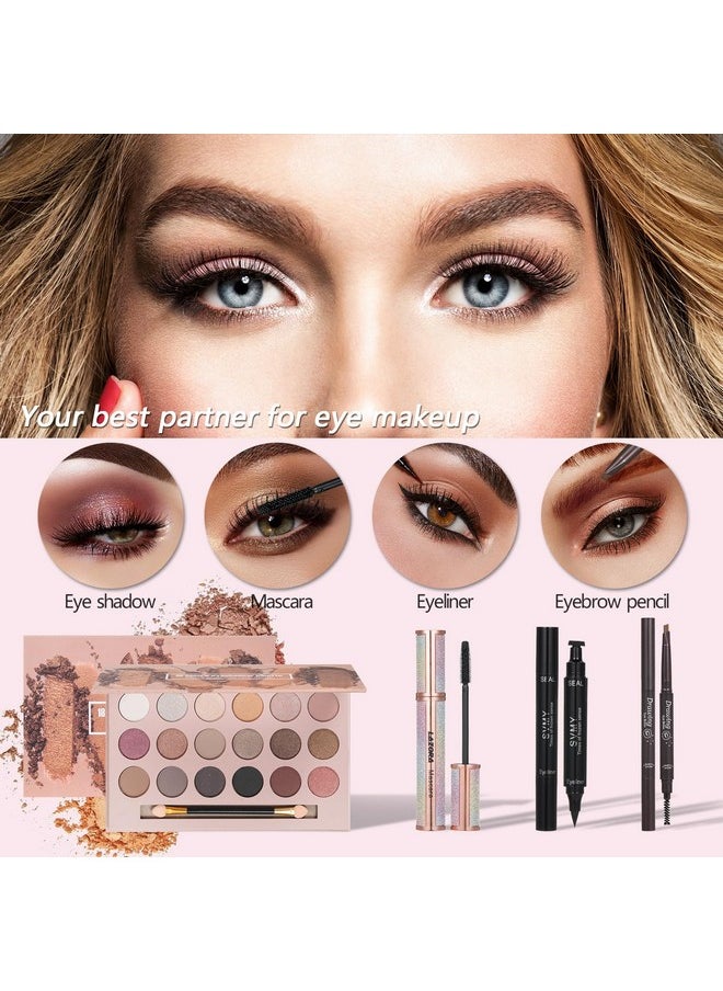 LAZORA - All in One Makeup Kit Makeup Kit for Women Full Kit Makeup Set Multipurpose Bundle Holiday Gift Box Essential Starter Bundle Include Full Makeup Kit for Women (Box3) - Image 1