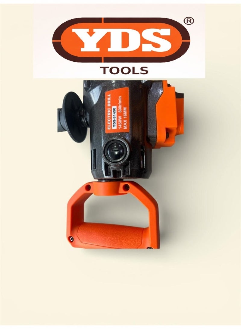 YDS Heavy-Duty Electric Drill 1450W – 800RPM – Dual Handle Stability – 220V – Professional Industrial Use – Model YDS – Brand YDS-1450 - Image 4