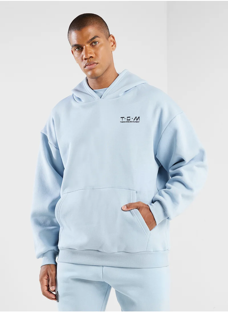 ذا جيفينج موفمنت Oversized Racing Printed Hoodie