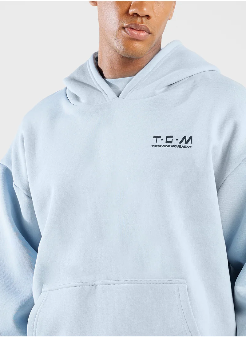 The Giving Movement Oversized Racing Printed Hoodie
