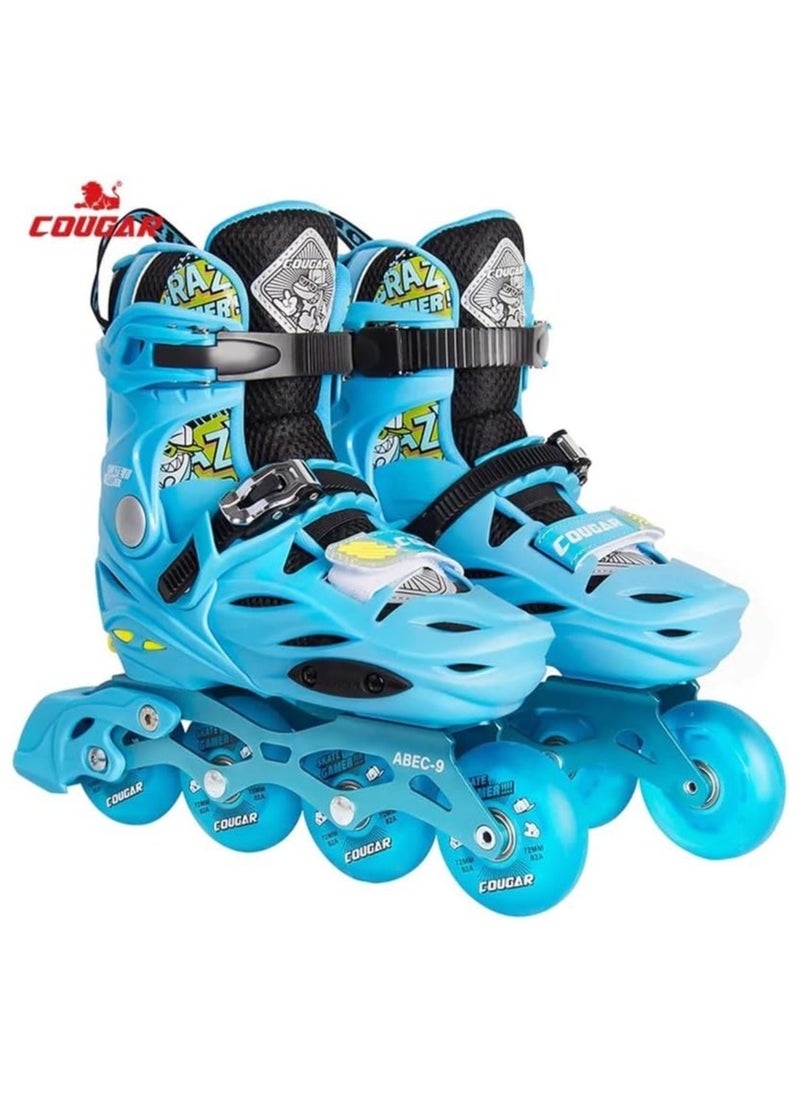 Cougar Adjustable roller skate shoes Cougar 313 Blue size 35-38  - Image 3