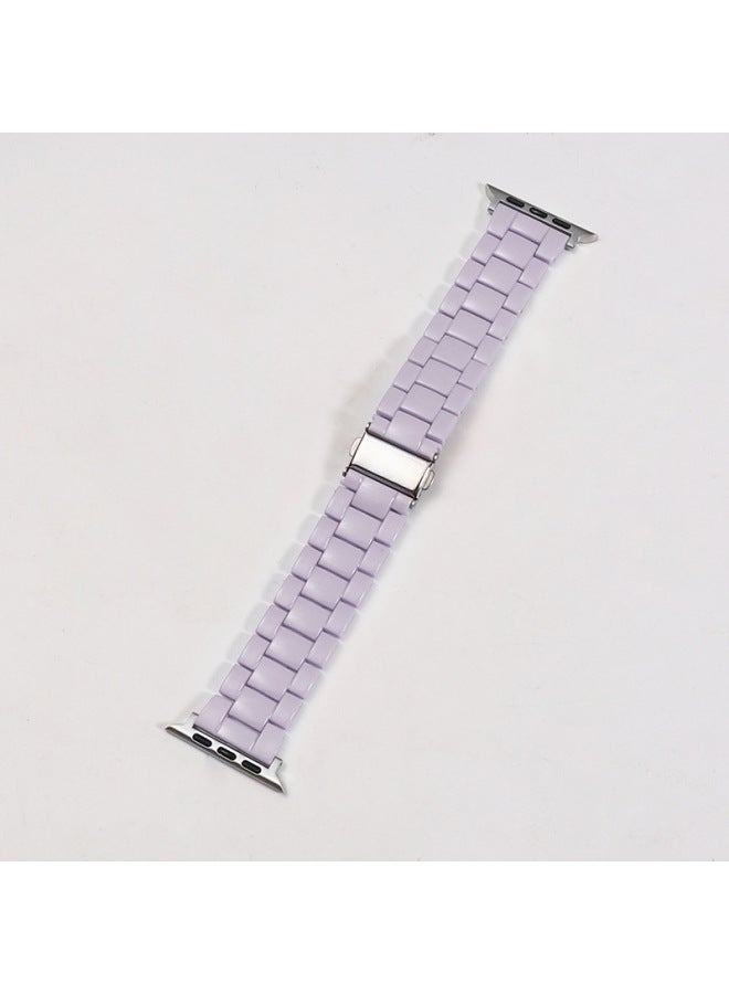 YLZ For Smart Watch Strap Straight Apple Ultra Candy Color Acrylic Transparent Rainbow Strap - Image 1