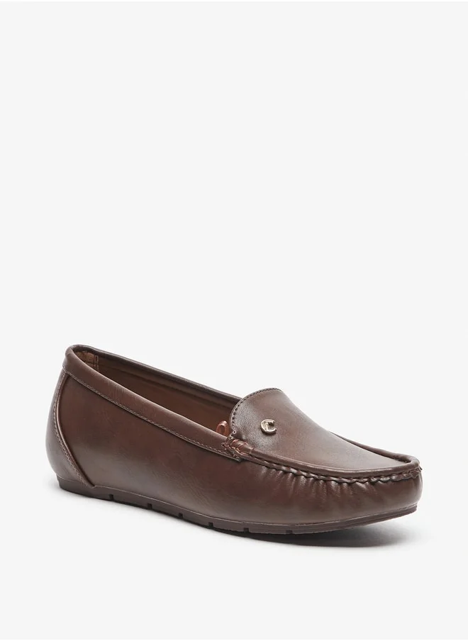 لو كونفورت Textured Slip-On Loafers