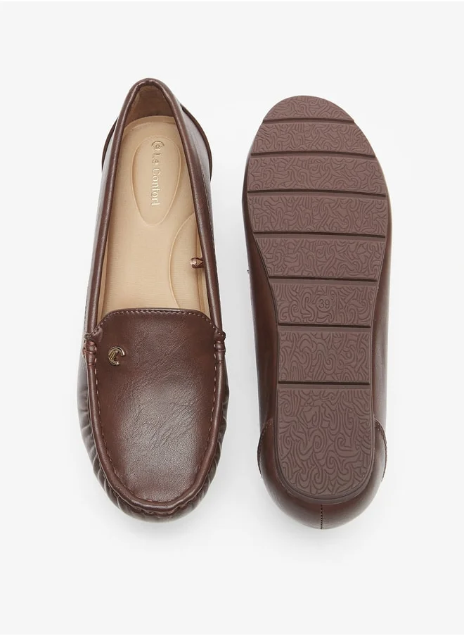 Le Confort Textured Slip-On Loafers