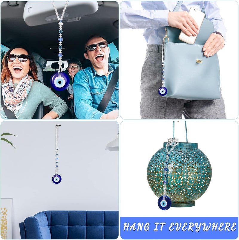 Frienda Evil Eye Car Hanging Ornament - Classic Blue Retro Style - Image 3