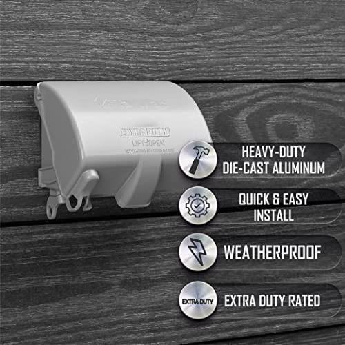 Hubbell TayMac MX4380S EXTRA DUTY Gray 1-Gang Expandable Weatherproof In-use 3-1/2-in. Electrical Outlet Cover for Home Improvement, Outdoor Outlet Cover for Electrical Box, UFAST Configuration - Image 5