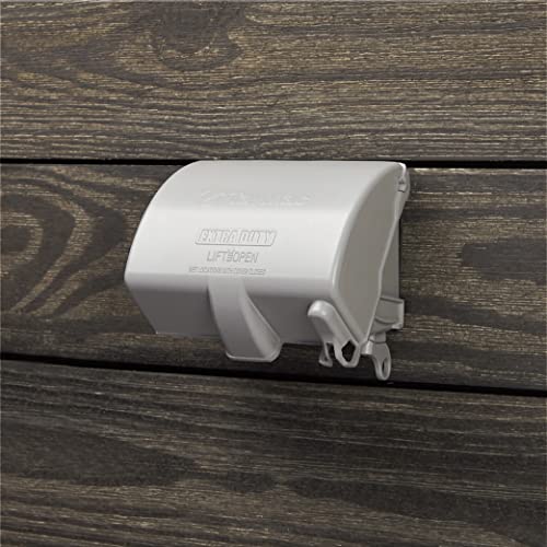 Hubbell TayMac MX4380S EXTRA DUTY Gray 1-Gang Expandable Weatherproof In-use 3-1/2-in. Electrical Outlet Cover for Home Improvement, Outdoor Outlet Cover for Electrical Box, UFAST Configuration - Image 2