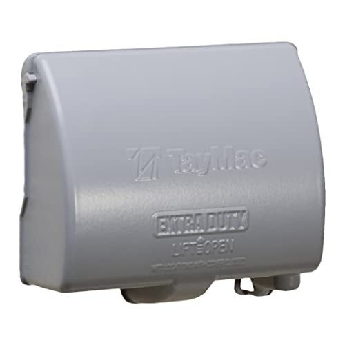 Hubbell TayMac MX4380S EXTRA DUTY Gray 1-Gang Expandable Weatherproof In-use 3-1/2-in. Electrical Outlet Cover for Home Improvement, Outdoor Outlet Cover for Electrical Box, UFAST Configuration - Image 1