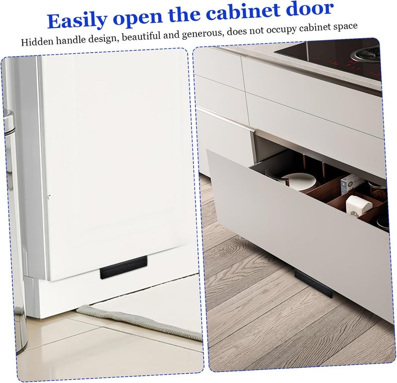 POPETPOP Trash Cabinet Foot Pull Handle Hidden Toe Kick Opener for Kitchen Cabinet Doors Ergonomic Design Convenient Touchless Access Sleek and Modern Look - Image 3