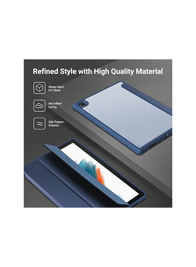 Procases For Galaxy Tab A8 Case 10.5 Inch 2022, Trifold Lightweight Protective Smart Cover With Translucent Back For 10.5” Galaxy Tab A8 Sm-X200 X205 X207 –Navy - Image 3