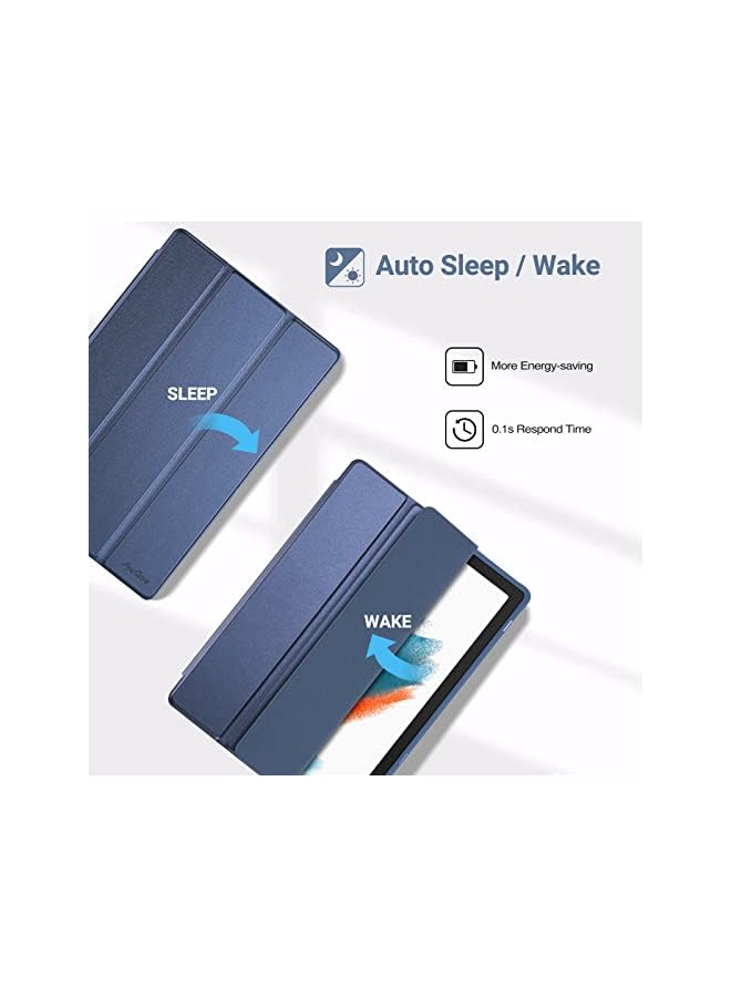 Procases For Galaxy Tab A8 Case 10.5 Inch 2022, Trifold Lightweight Protective Smart Cover With Translucent Back For 10.5” Galaxy Tab A8 Sm-X200 X205 X207 –Navy - Image 5