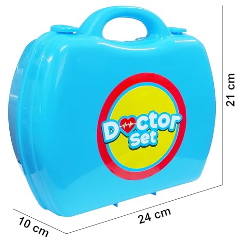 Trinanta Ventures Doctor Set Toys Playset for Kids, Pretend Play Doctor Set with Foldable Suitcase and 17 Flashcards for Kids, Doctor Kit Toyset for Kid Above 3 Years, (Blue) - Image 5