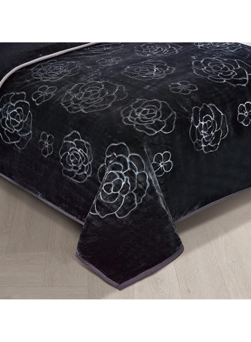 ART Two-sided blanket, weight 5 kg, engraved face, plain face with a super soft texture, king size 200*240 cm - Image 3