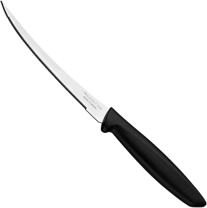 Tramontina Plenus Tomato Knife with Stainless-Steel Blade and Black Polypropylene Handle 5" - Image 4