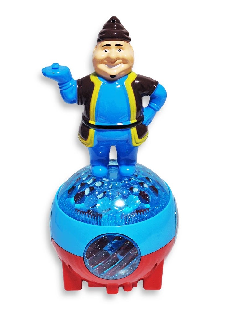 Generic Ramadan Lantern, Great Musical Action Toy for Kids, Dancing Ramadan Lantern with Cartoon Characters on Luminous Moving Ball Cute Ramadan Lanterns, New Ramadan Lantern Toy for Kids, Model ZR138-23, Fat Man, Blue  - Image 2