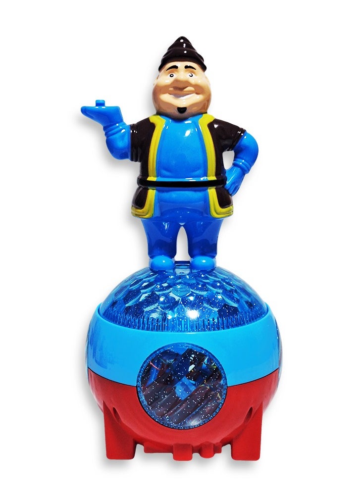 Generic Ramadan Lantern, Great Musical Action Toy for Kids, Dancing Ramadan Lantern with Cartoon Characters on Luminous Moving Ball Cute Ramadan Lanterns, New Ramadan Lantern Toy for Kids, Model ZR138-23, Fat Man, Blue  - Image 1