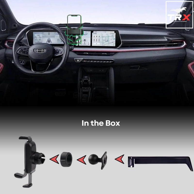  تي ار اكس اوتو حامل هاتف سيارة TRX AUTO لسيارة جيلي كولراي (2023 2022 ، 2024، 2025، 2026) | حامل هاتف سيارة بقاعدة ثابتة لشاشة الوسائط المتعددة | ملحقات مناسبة لشاشة جيلي كولراي مقاس 12.3 بوصة - Image 5