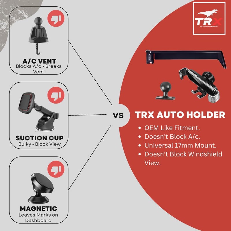  تي ار اكس اوتو حامل هاتف سيارة TRX AUTO لسيارة جيلي كولراي (2023 2022 ، 2024، 2025، 2026) | حامل هاتف سيارة بقاعدة ثابتة لشاشة الوسائط المتعددة | ملحقات مناسبة لشاشة جيلي كولراي مقاس 12.3 بوصة - Image 3