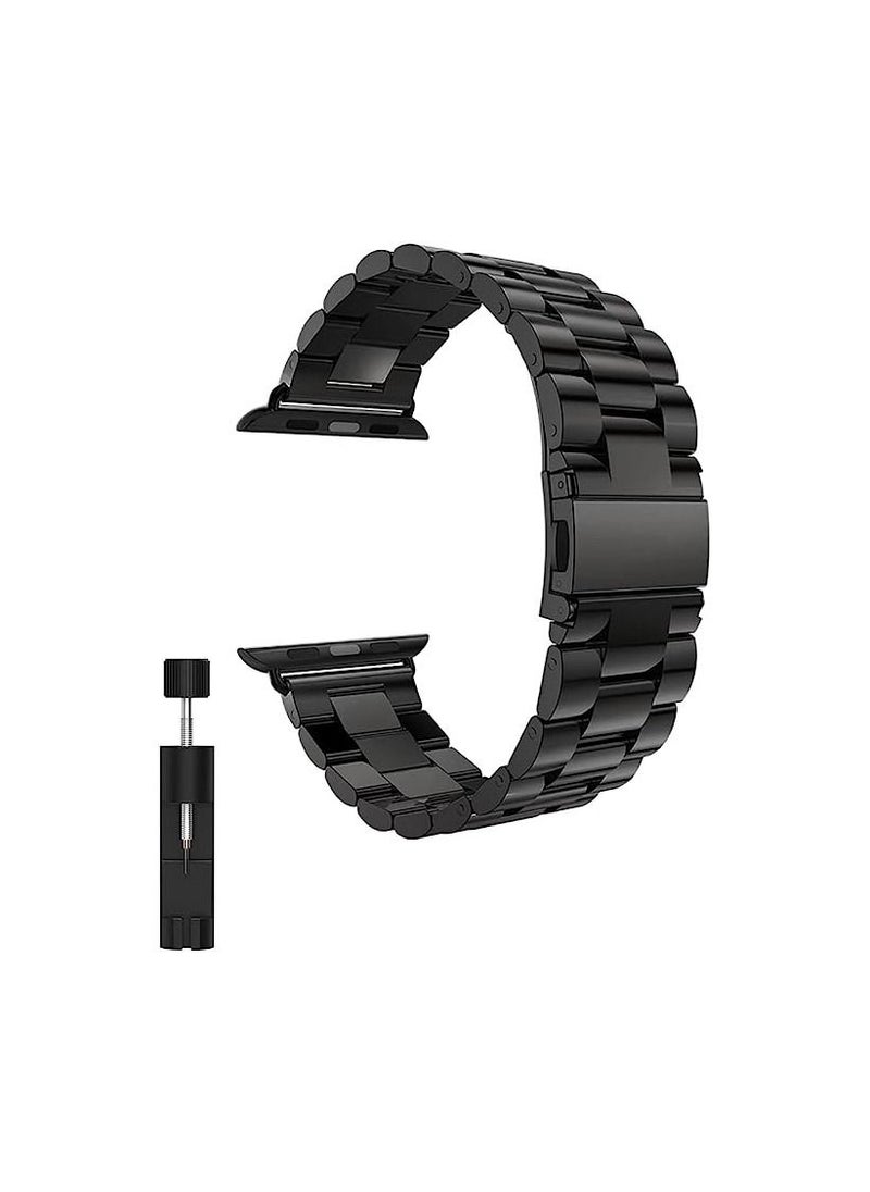 Somya - The Apple Watch band is designed with updated technology, made of durable stainless steel, as a practical alternative to the Apple Watch Series 7/6/5/4/3/2/1. - Image 1