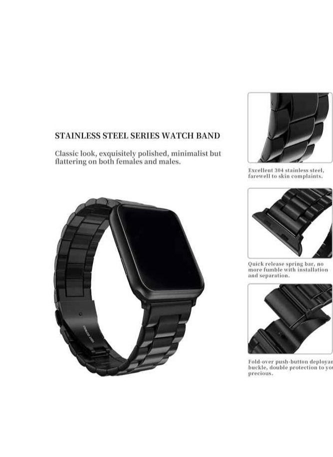 Somya - The Apple Watch band is designed with updated technology, made of durable stainless steel, as a practical alternative to the Apple Watch Series 7/6/5/4/3/2/1. - Image 1