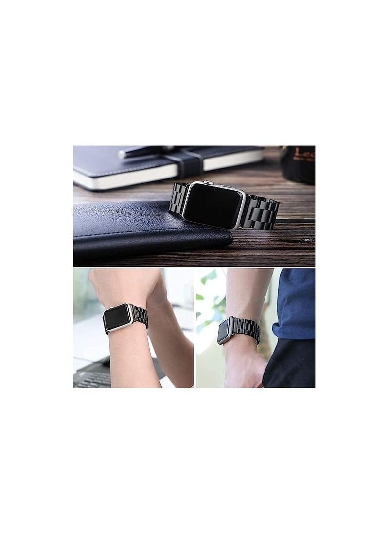 Somya - The Apple Watch band is designed with updated technology, made of durable stainless steel, as a practical alternative to the Apple Watch Series 7/6/5/4/3/2/1. - Image 1