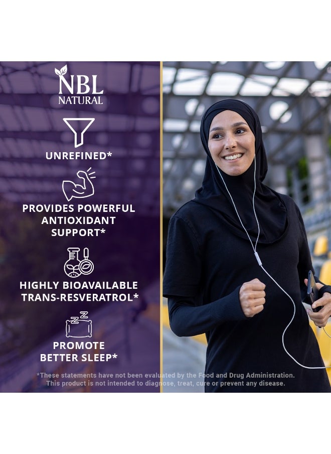 NBL Natural Resveratrol Supplement, 500mg, 120 Capsules, Immune Health Support  - Image 4