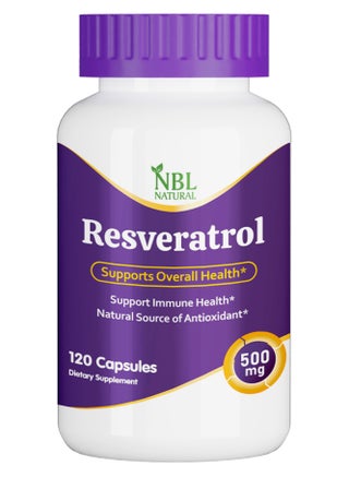 Resveratrol Supplement, 500mg, 120 Capsules, Immune Health Support - view 2