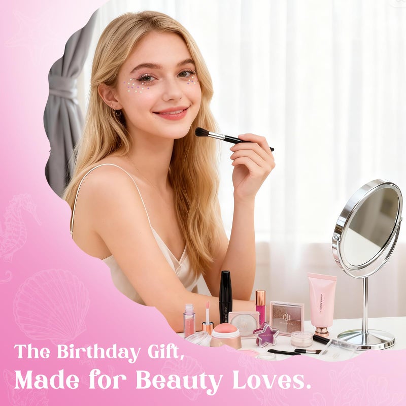COLOR NYMPH طقم مكياج نيمف الملون للفتيات، هدية عيد ميلاد للفتيات المراهقات، تقويم عيد ميلاد مكون من 24 قطعة للفتيات المراهقات #وردي - Image 5