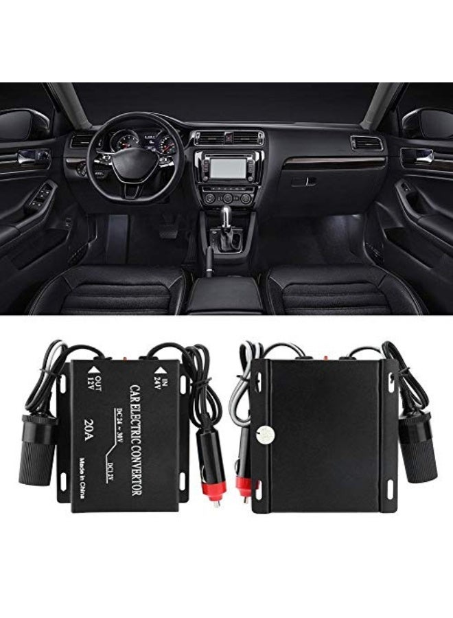 مزود طاقة متدرج التخفيض، محول طاقة السيارات من 24 فولت إلى 12 فولت 20 أمبير - Image 2