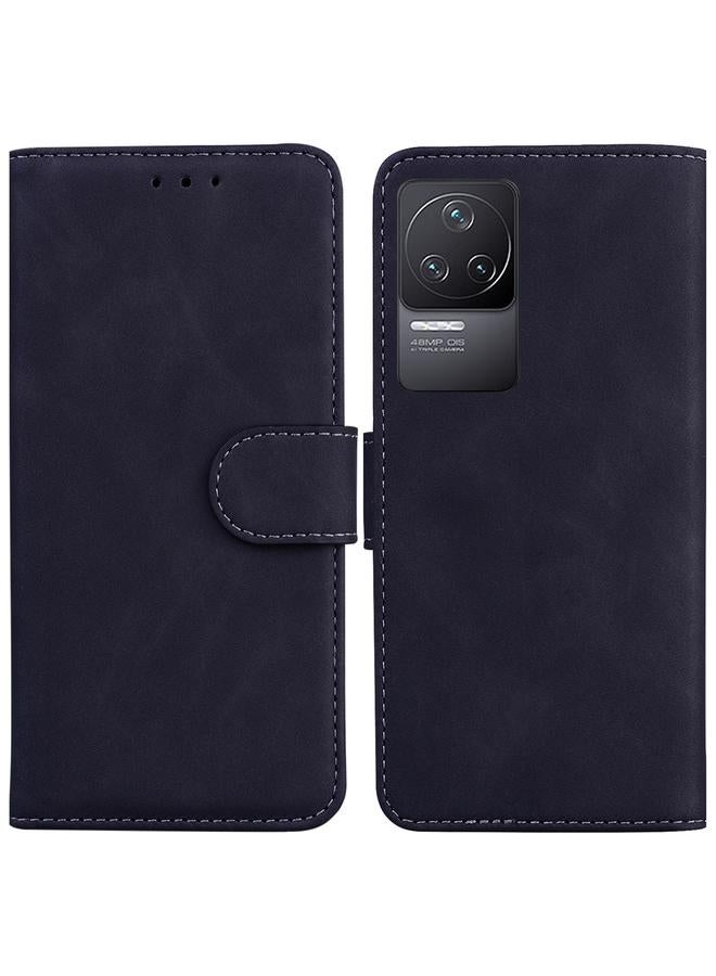 Case For Xiaomi Redmi K40S Skin Feel Pure Color Flip Leather Phone Case