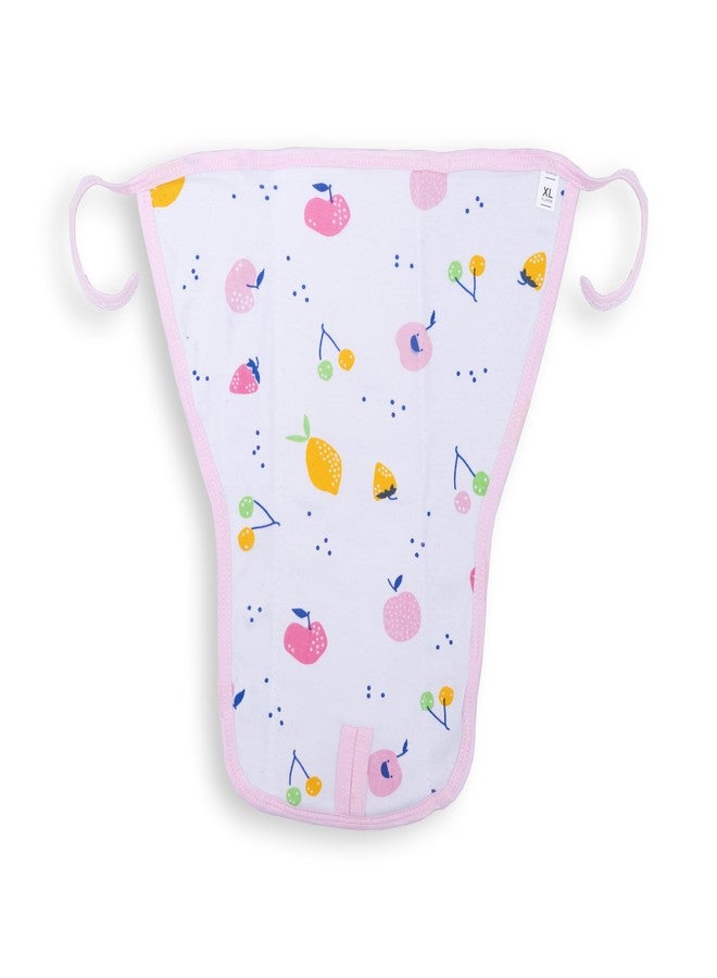 Bumsies Tie up Nappy For Babies, Reusable, Washable Soft Muslin Cotton Padded Nappy/Langot for New Born Baby | Gentle on Baby Skin, Pack of 8 | Large, White, Printed - Image 3