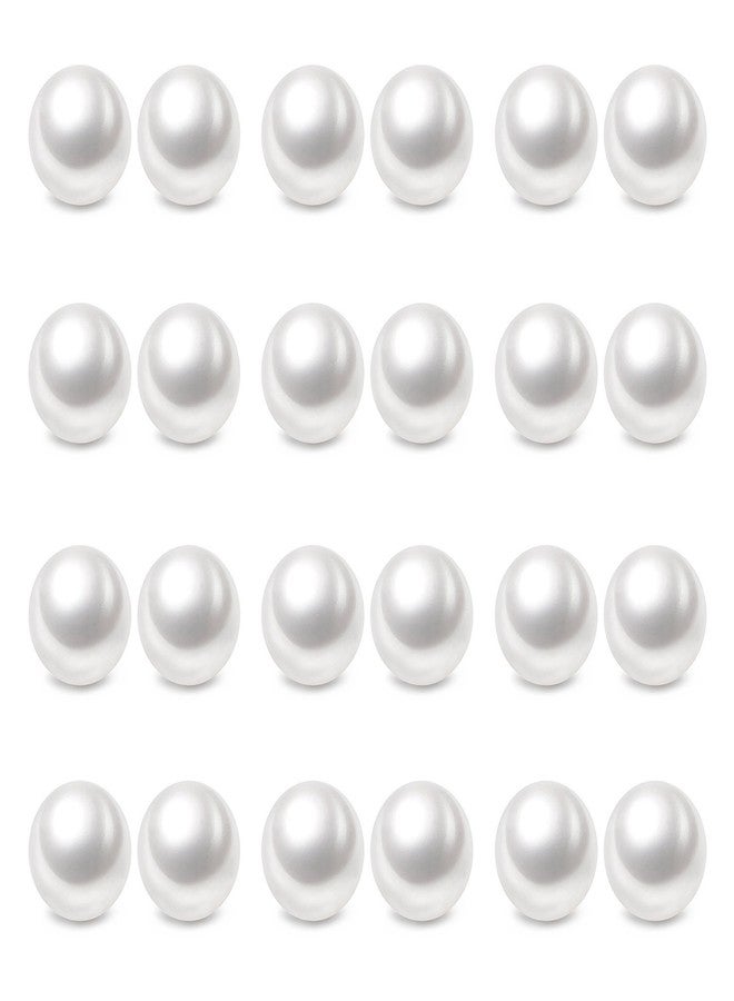 Charisma 8mm Composite Pearl Earrings Round Ball Pearls Stud Earrings Hypoallergenic 12 Pairs Imitation Pearl Earrings Set for Women - Image 1
