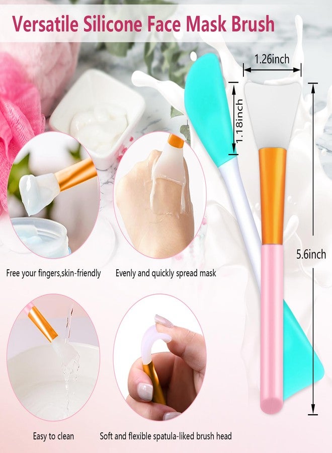Yokilly Silicone Face Scrubber, 2pcs Exfoliating Lip Brush, 4pcs Cleansing Brush,2pcs Face Mask Brush Exfoliator Blackhead Skin Tool - Image 2