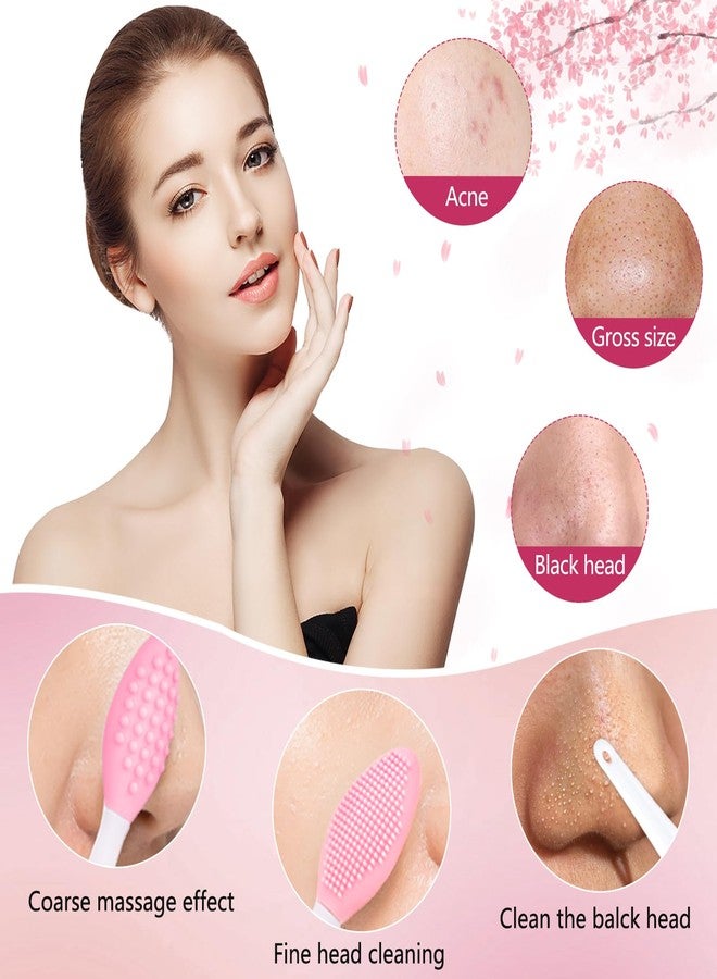 Yokilly Silicone Face Scrubber, 2pcs Exfoliating Lip Brush, 4pcs Cleansing Brush,2pcs Face Mask Brush Exfoliator Blackhead Skin Tool - Image 5