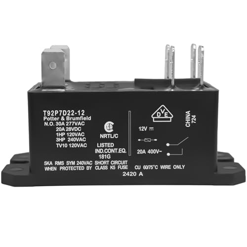 Casalytics T92P7D22-12 Power Relay (2-Pack) – 12VDC 30A DPST-NO Panel Mount Relay - 6-1393211-9 Replacement for HVAC, Industrial Controls & Appliances - Image 5