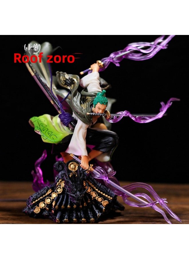 One Piece And The Country Roof Sauron Kimono Three Knife Flow Boxed Animation Hand-made Model Ornaments-Color:small Size Roof Sauron