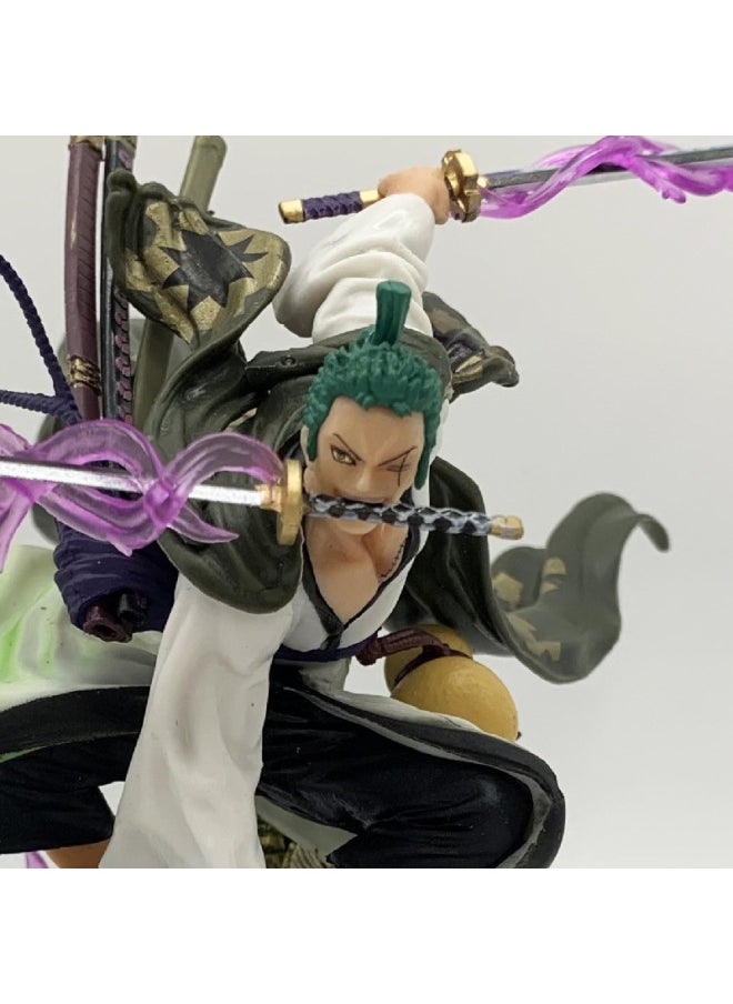 One Piece And The Country Roof Sauron Kimono Three Knife Flow Boxed Animation Hand-made Model Ornaments-Color:small Size Roof Sauron
