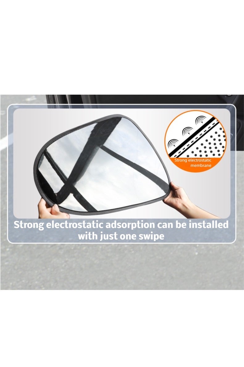 Car Side Window Sun Shades,Electrostatic film adsorption 4 PCS Front and Rear Window Sunshades Privacy Curtains, Sun Glare and UV Rays Protection, Block Light for Breastfeeding, Taking a nap, Changing Clothes, Camping - Image 4